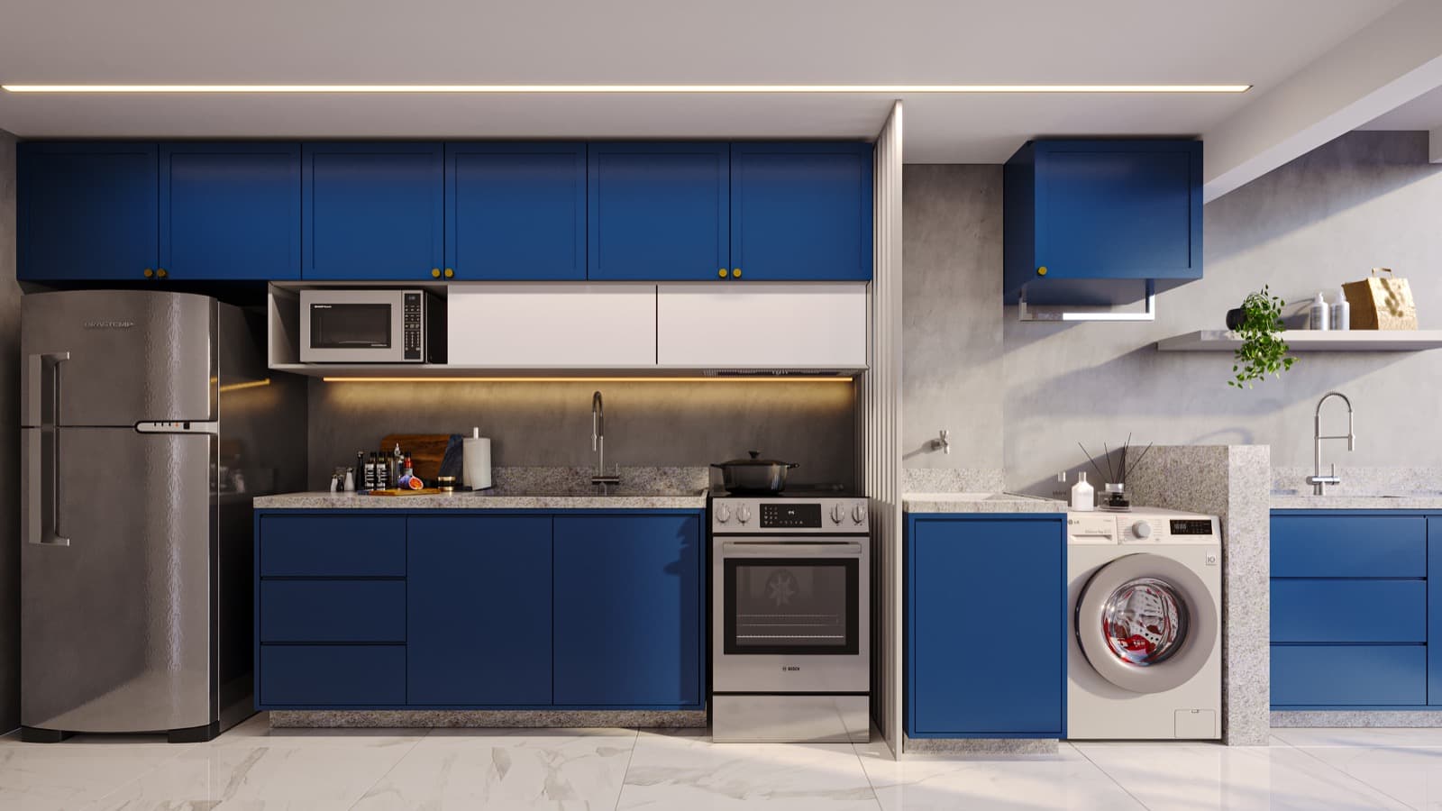 Cozinha do apartamento decorado do CTV Nobel